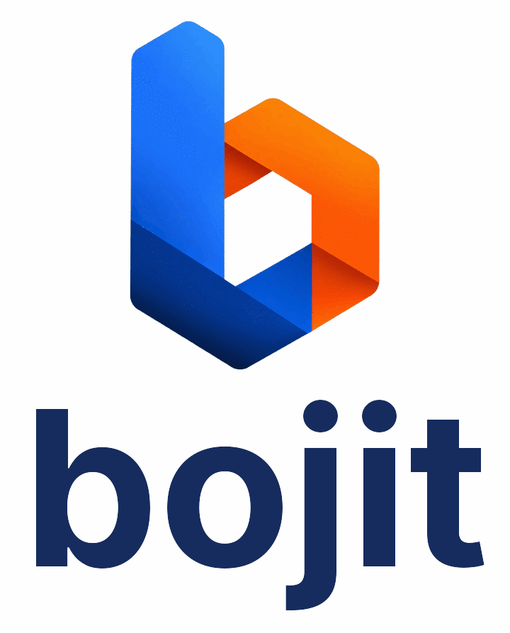 Bojit square logo, light background variant