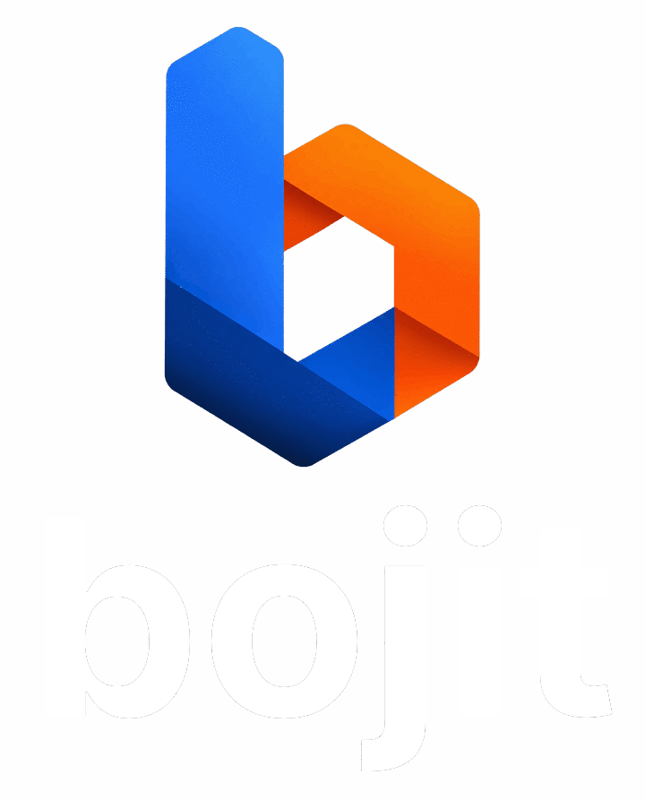 Bojit square logo, dark background variant